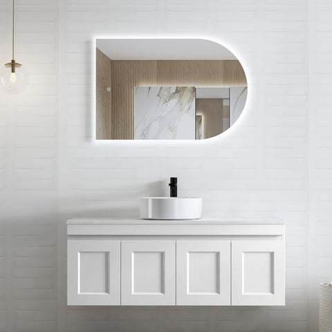 Otti Hampton Mark II 1200mm Satin White Wall Hung Vanity