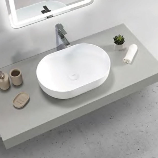 Otti Portofino Solid Surface 500x345x140 Matte White Basin NF