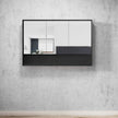 Marlo 1200x800 Matte Black Shaving Cabinet