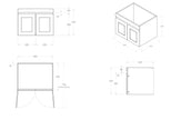 Hampton Mark II 600mm Satin Black Wall Hung Vanity