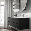 Byron 1200mm Black Oak Wall Hung Vanity Double Bowl