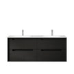 Byron 1200mm Black Oak Wall Hung Vanity Double Bowl