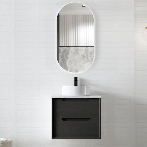 Otti Byron 600mm Black Oak Wall Hung Vanity