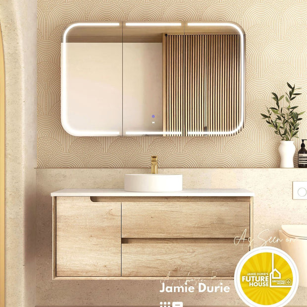 Byron 1200mm Natural Oak Wall Hung Vanity