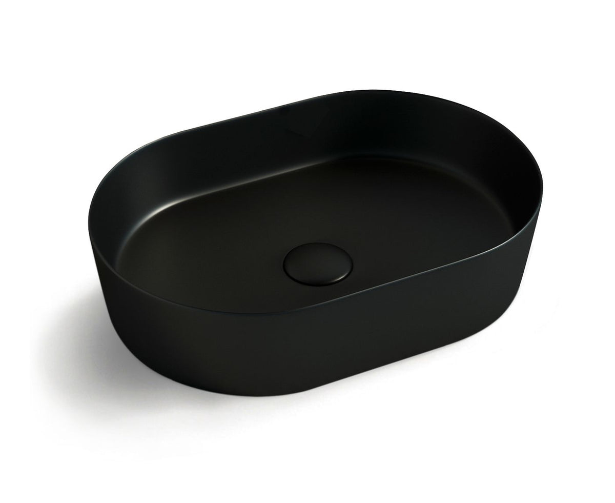 Quay Oval 500x330x120 Matte Black Basin