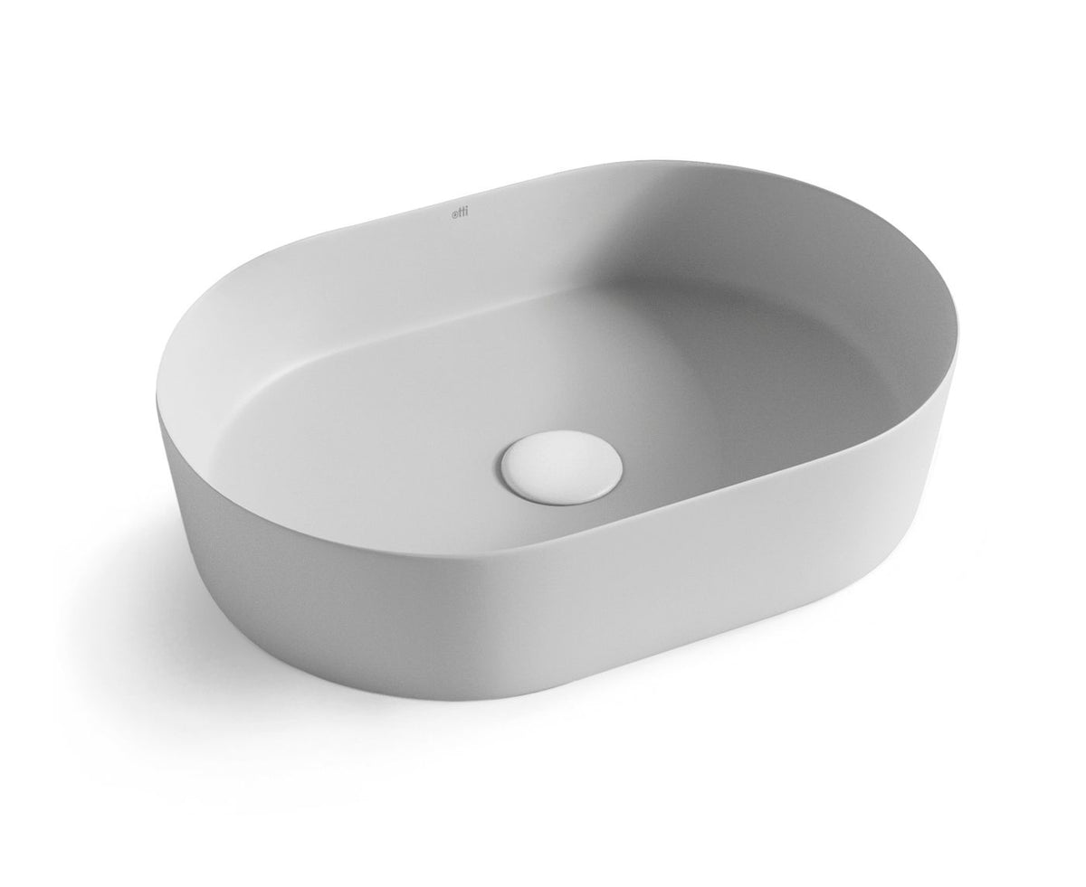 Quay Oval 500x330x120 Matte Grey Basin