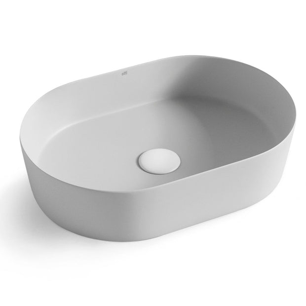 Quay Oval 500x330x120 Matte Grey Basin