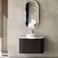 Bondi 750mm Black Oak Wall Hung Curve Vanity (12TH & NTH Only)