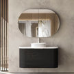 Bondi 900mm Black Oak Wall Hung Curve Vanity