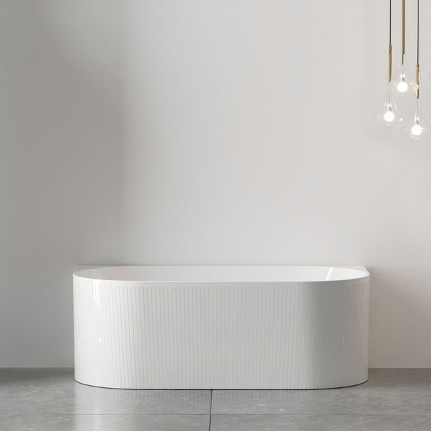 Attica Noosa Fluted 1700 Gloss White BTW Multi-fit Bath