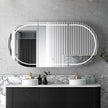 Bondi 1800mm Black Oak Wall Hung Curve Vanity