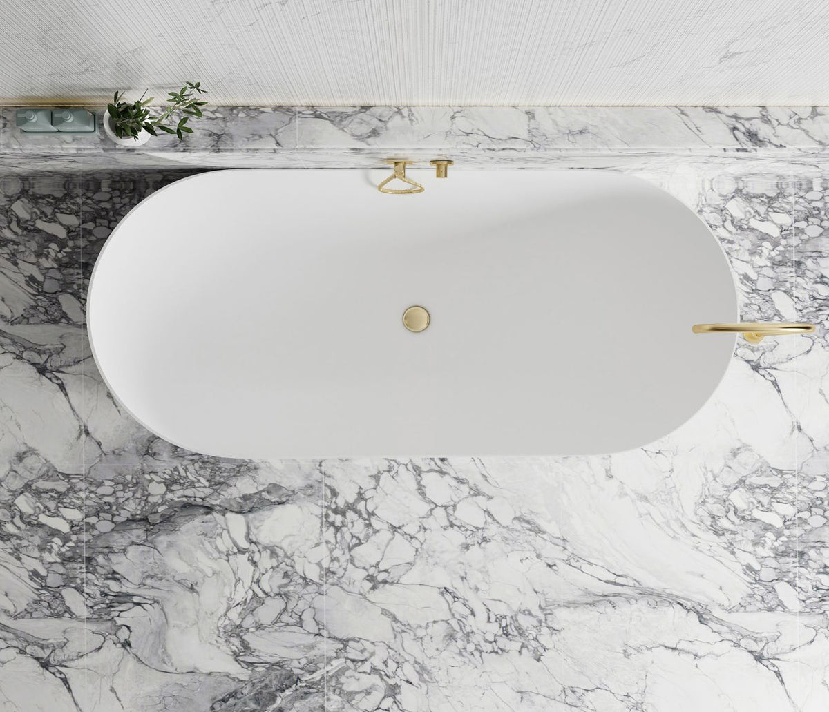 Attica Noosa Fluted 1700 Matte White Bath