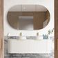 Bondi 1500mm Satin White Fluted Wall Hung Curve Vanity