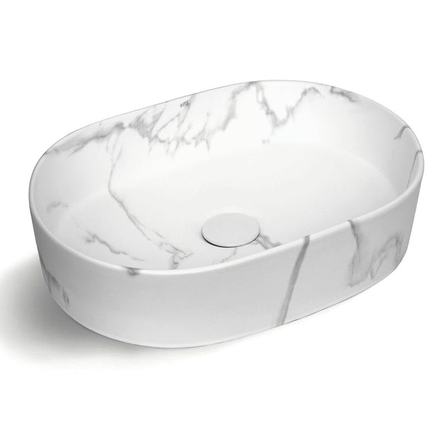 Quay Oval 500x330x120 Matte Carrara Basin