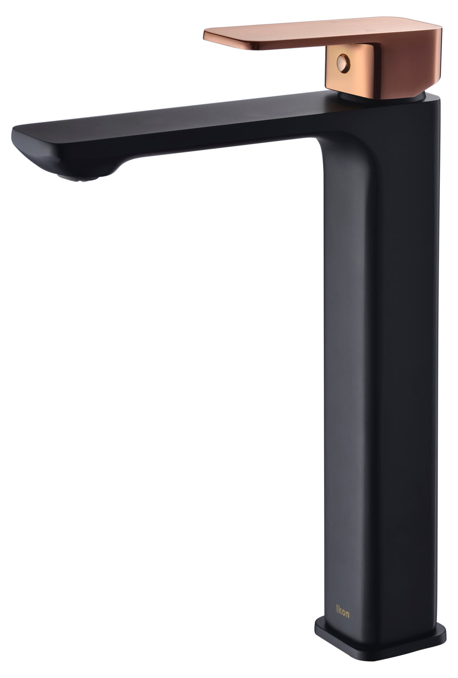 Ikon Seto Basin Mixer High Rise in Matte Black / Rose Gold