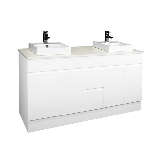 Zenmo Roxio Floor Standing Vanity 1500mm White Stone Top (basin not included)