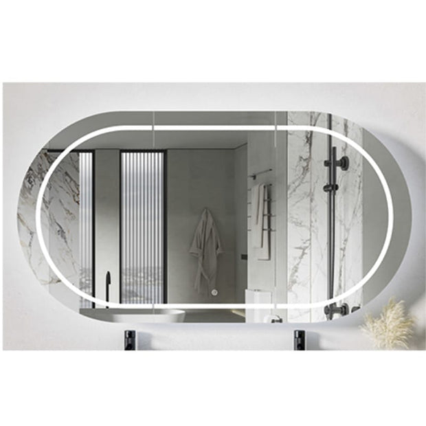 Zenmo Piaza LED Mirror Cabinet Matte White 1500mm