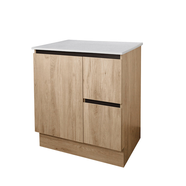Zenmo Nutro Lux Floor Standing Vanity 750mm White Stone Top (basin not included)