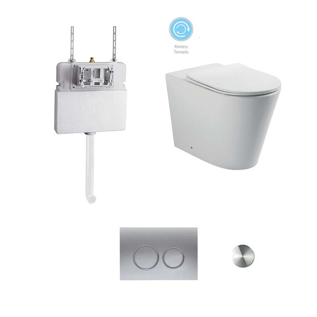 Zenmo Bella Toilet Suite in Chrome Round