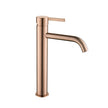 Zenmo Kenzo Tower Basin Mixer in Champagne Copper