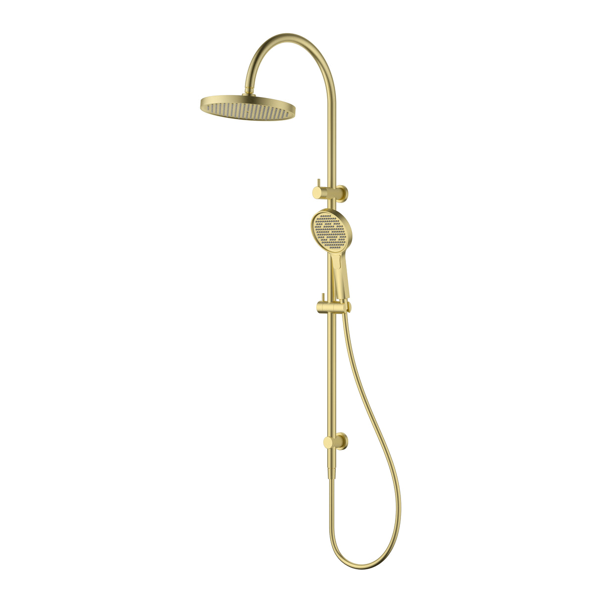 Ikon Linie Round Multi-Function Shower Set 250mm in Brushed Gold