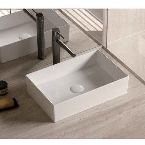 Zenmo Sorrento-II Above Counter Basin in Gloss White lifestyle
