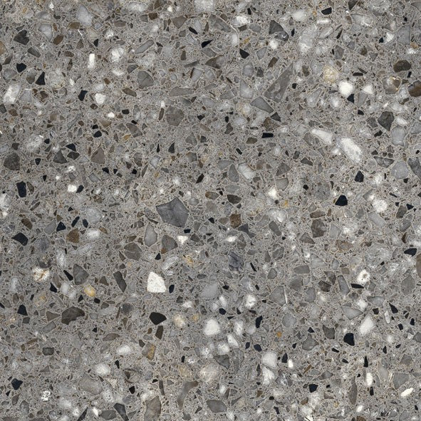 Frammenta Grigio Polished Terrazzo Look Porcelain Tiles 600x600mm tile