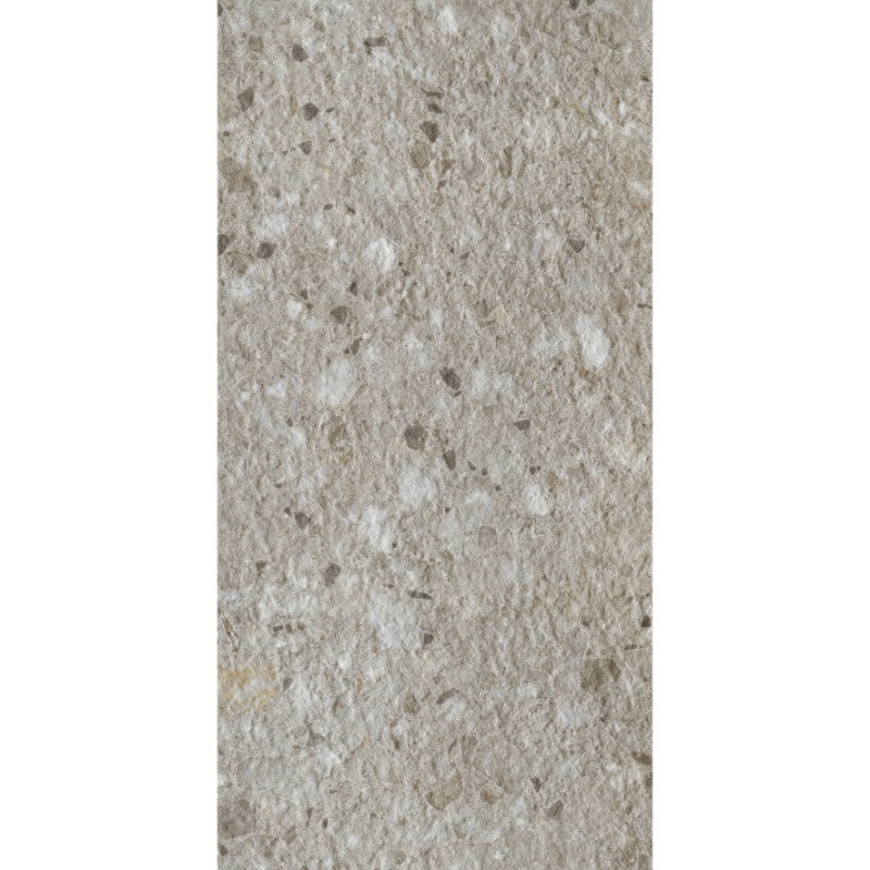 Frammenta Taupe Rock Textured Terrazzo Look Porcelain Tiles tile