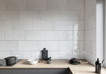 Gelato White Wavy Gloss Ceramic Tiles in a room setting