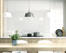 Gelato White Wavy Gloss Ceramic Tiles in a room setting