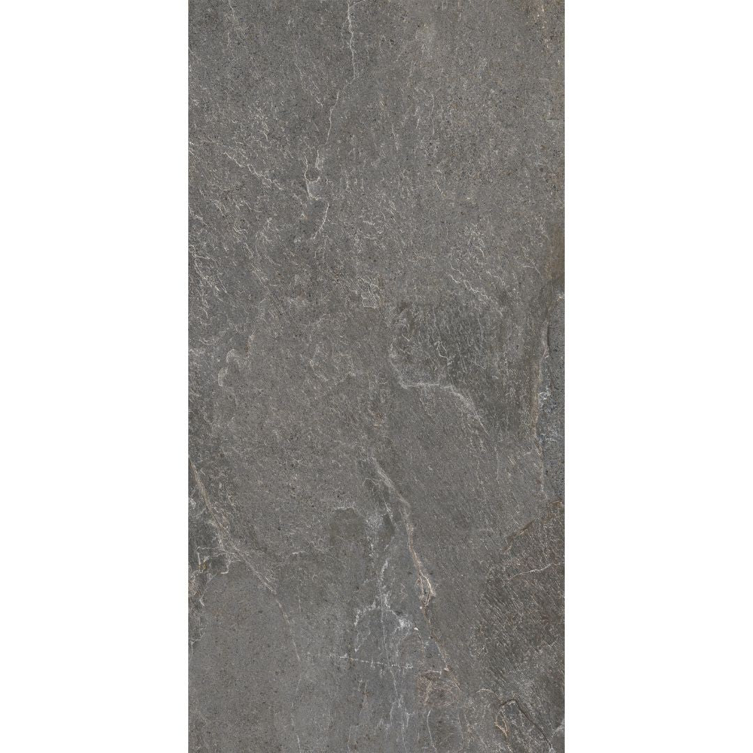 Genesis Storm Charcoal Matt Stone Look Porcelain Tiles 600x1200mm tile
