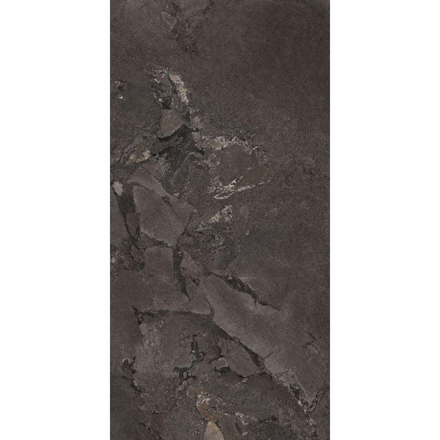 Geo Stone Black Matt Stone Look Porcelain Tiles 600x1200mm tile