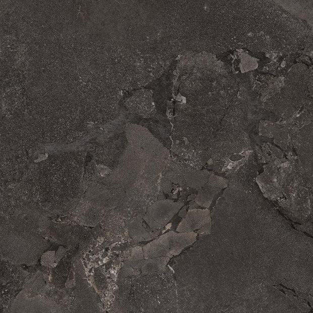 Geo Stone Black Matt Stone Look Porcelain Tiles 600x600mm tile