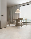 Geo Stone Chalk Matt Stone Look Porcelain Tiles in a room setting