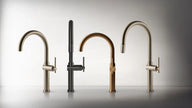 Gessi Habito Goose Neck Swivel Mixer Gessi Habito range in brushed finishes