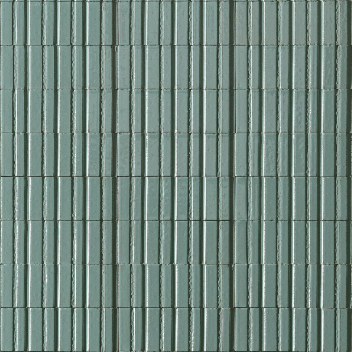 Glace Turchese 3D Structured Gloss Porcelain Subway Tiles in a room setting
