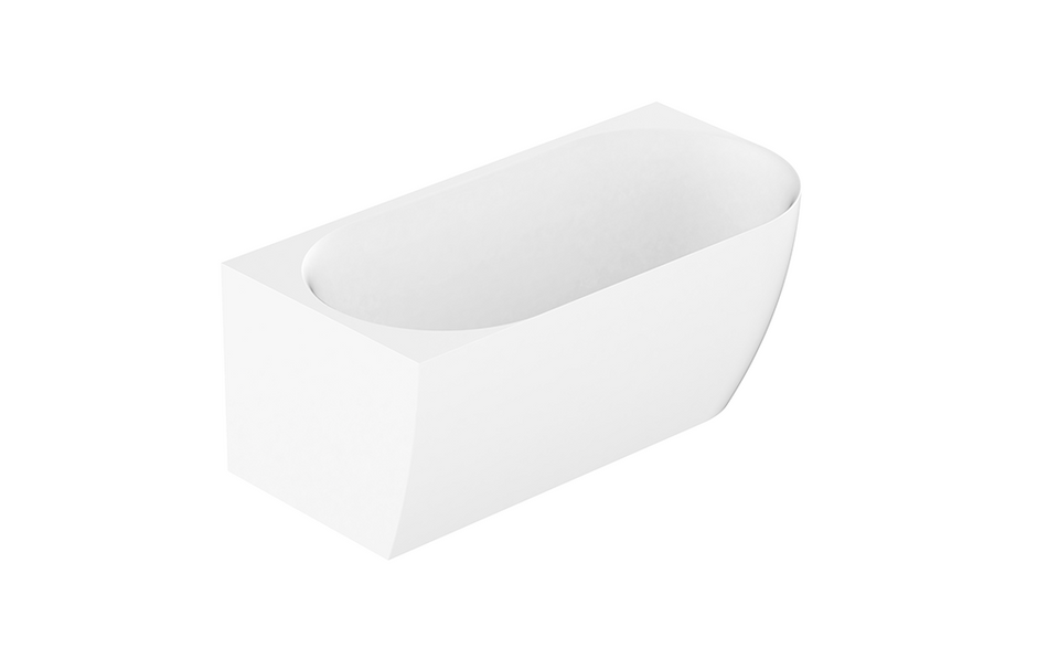 Glacier 1700 Left Corner Matte White Bath