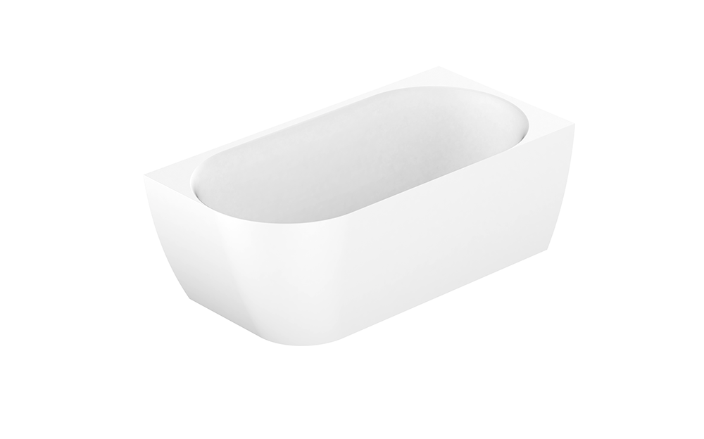 Glacier 1500 Right Corner Matte White Bath