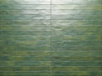 Graffiti Green Satin Porcelain Subway Tiles tile