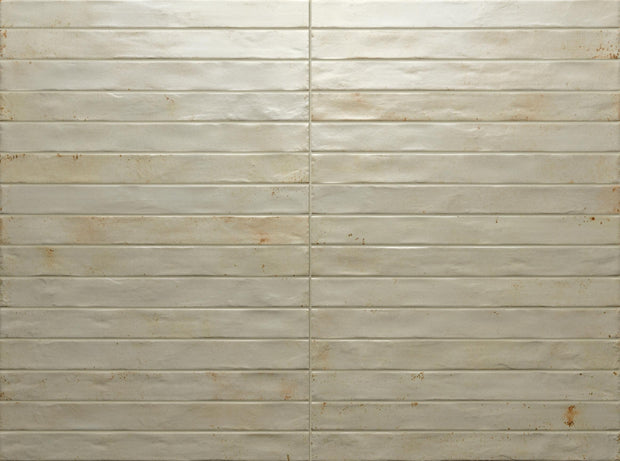 Graffiti Ivory Satin Porcelain Subway Tiles tile