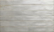 Graffiti Light Grey Satin Porcelain Subway Tiles in a room setting