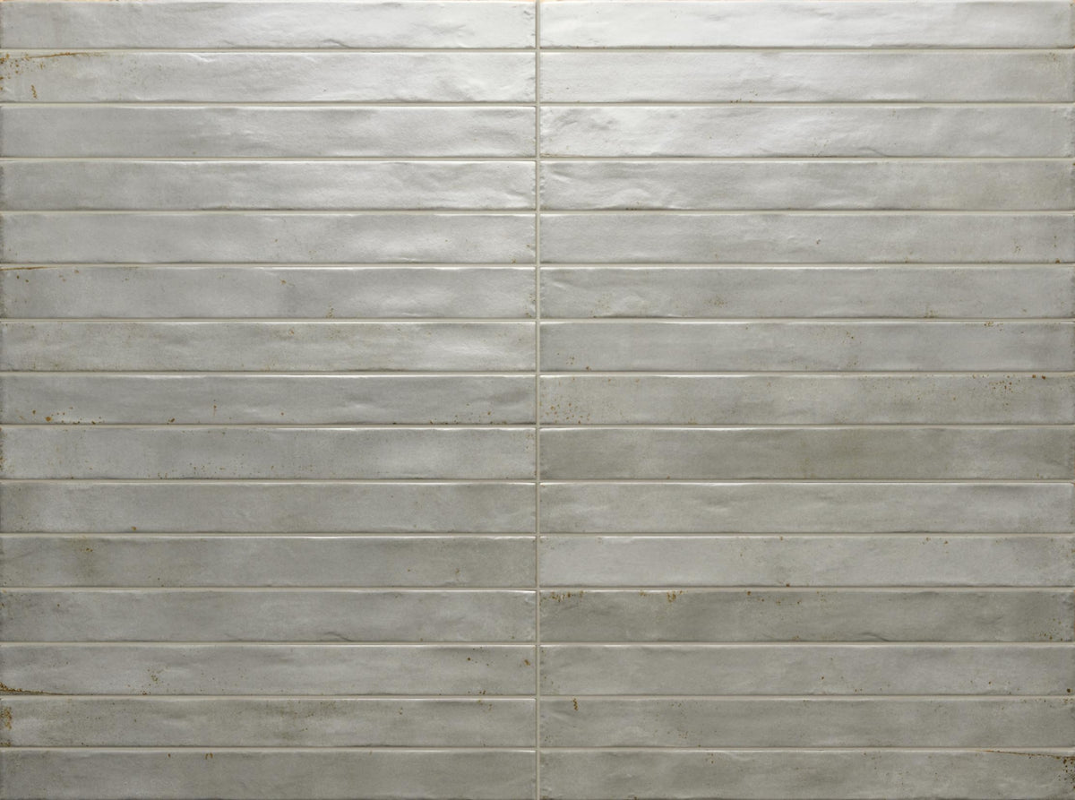 Graffiti Light Grey Satin Porcelain Subway Tiles tile