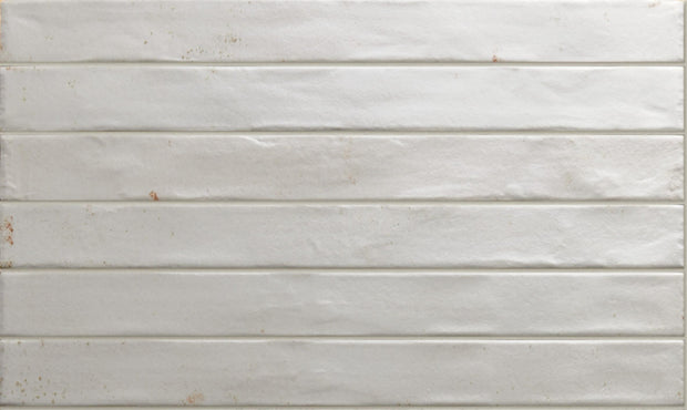 Graffiti White Satin Porcelain Subway Tiles in a room setting