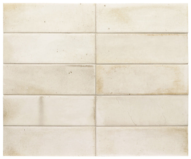 Hanoi White Gloss Ceramic Subway Tiles 65x200mm tile