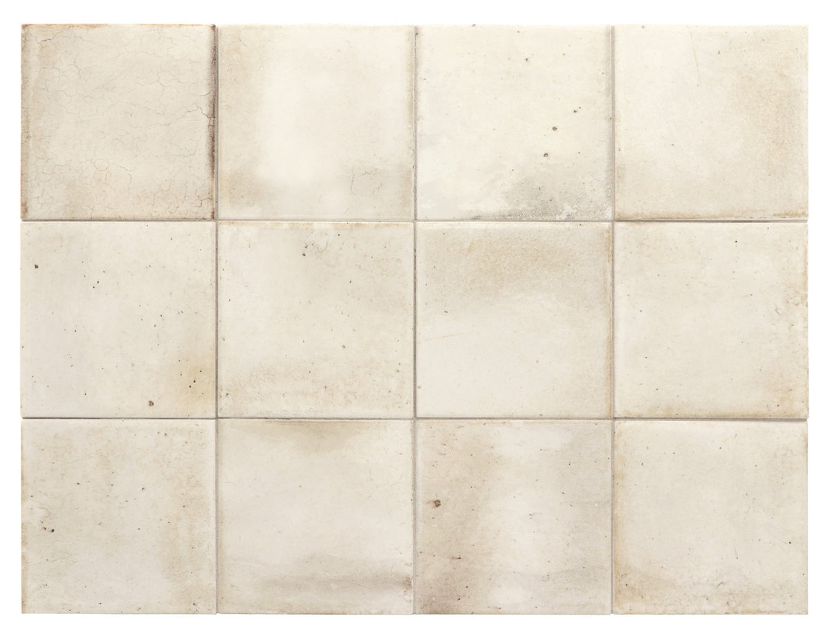 Hanoi White Gloss Ceramic Tiles 100x100mm tile