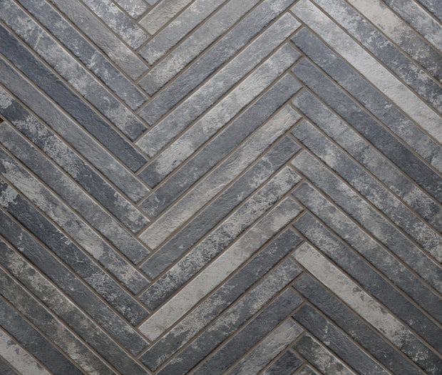 Harlem Dark Grey Brick Matt Porcelain Subway Tiles tile