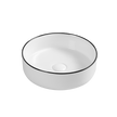 Dove White With Black Edge Basin
