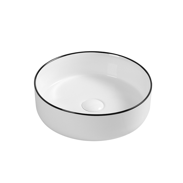 Dove White With Black Edge Basin