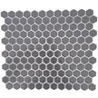 Hexagon Grey Gloss Porcelain Mosaic tile
