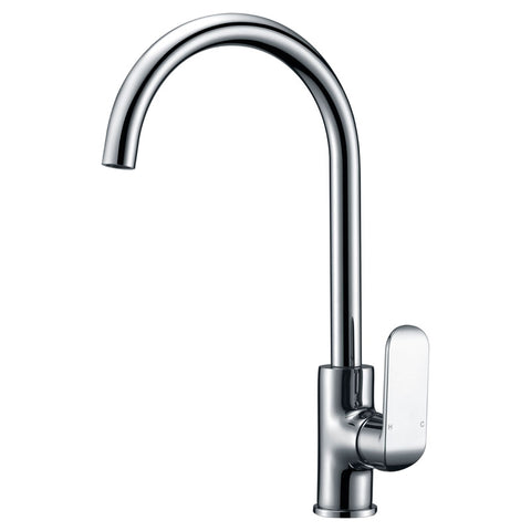 Ikon Kara Sink Mixer Gooseneck in Chrome